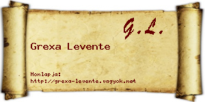 Grexa Levente névjegykártya